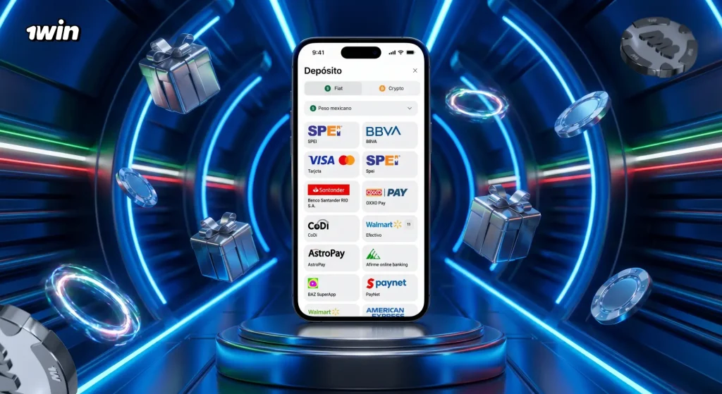 Depositar y Retirar en 1win México con SPEI y OXXO